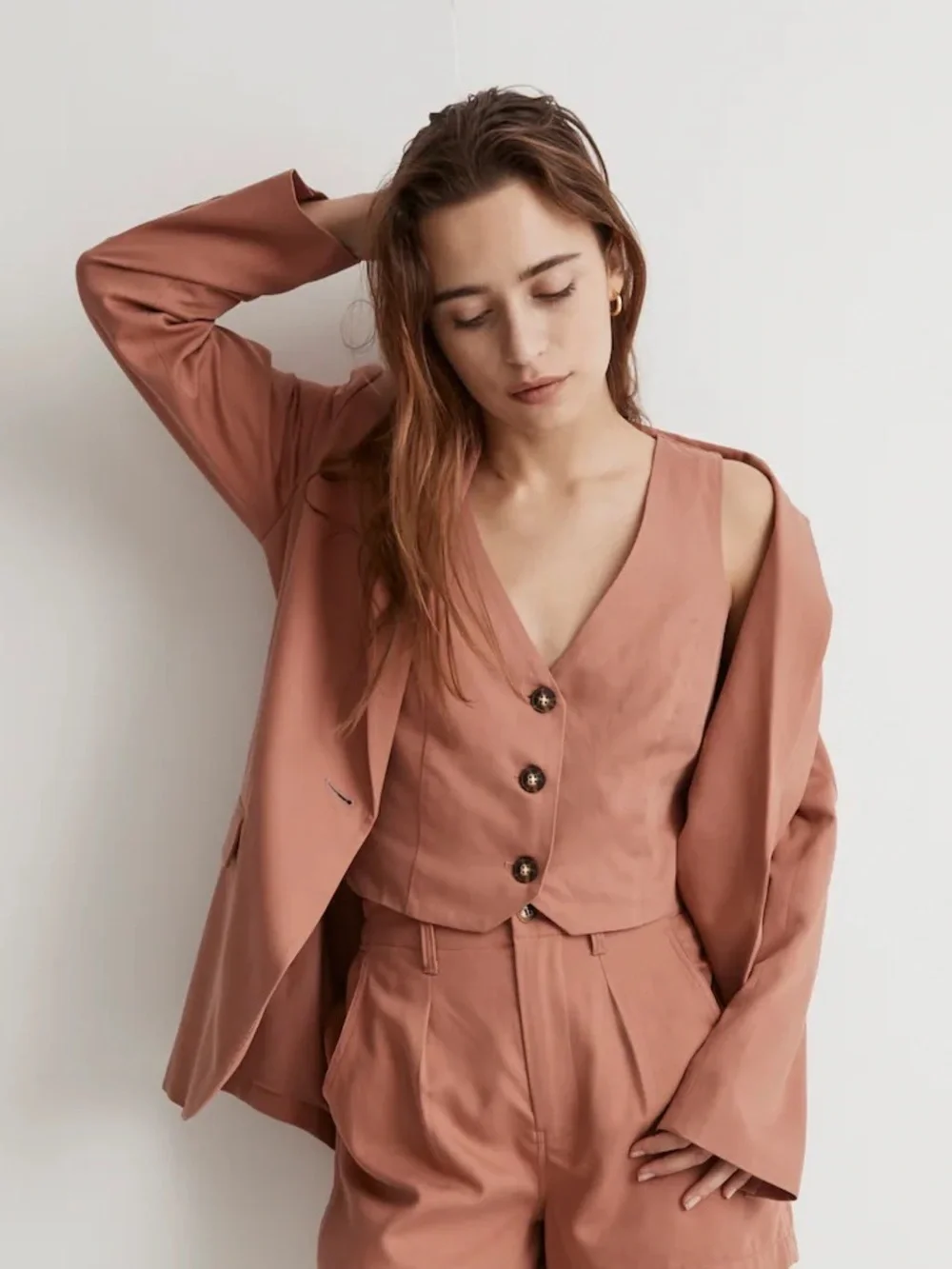 Madewell Dried Rose Katrina Crop Vest Top size 2 EUC - Picture 1 of 8